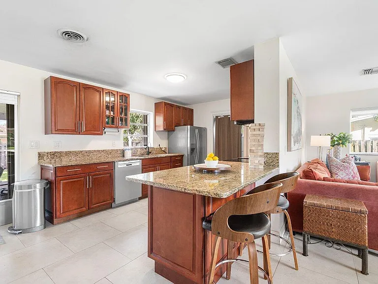 View of open-concept living and kitchen space in Saint Lucie