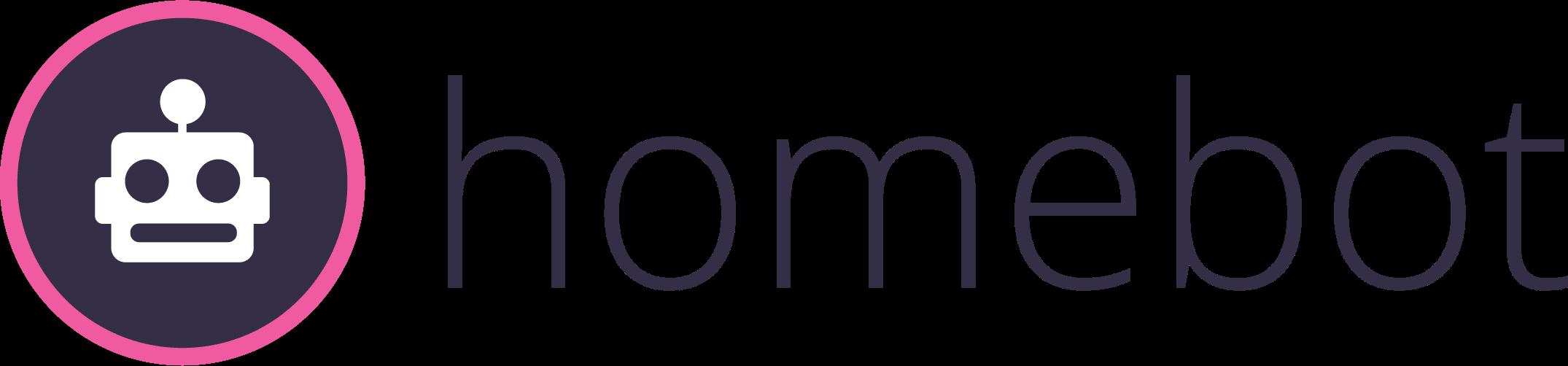 Homebot logo with robot icon in a dark pink circle, used in Port St. Lucie real estate