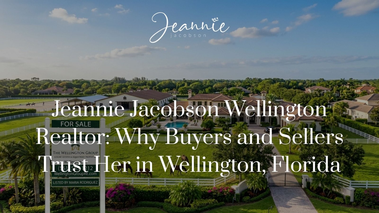 Jeannie Jacobson Wellington Realtor helping buyers and sellers in Wellington FL