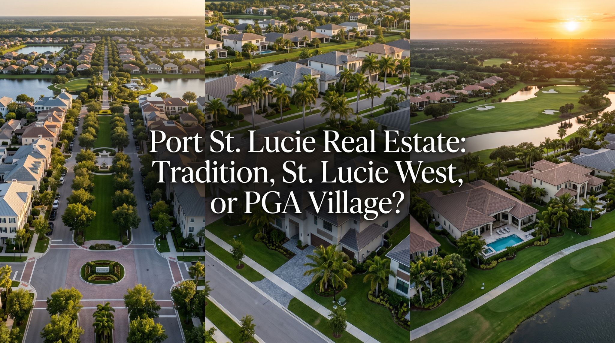 Port St. Lucie Real Estate: Tradition, St. Lucie West, or PGA Village?