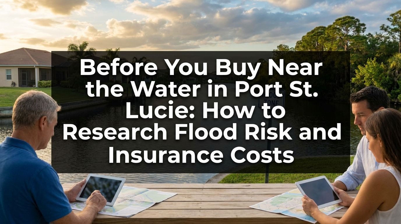 Before You Buy Near the Water in Port St. Lucie: How to Research Flood Risk and Insurance Costs