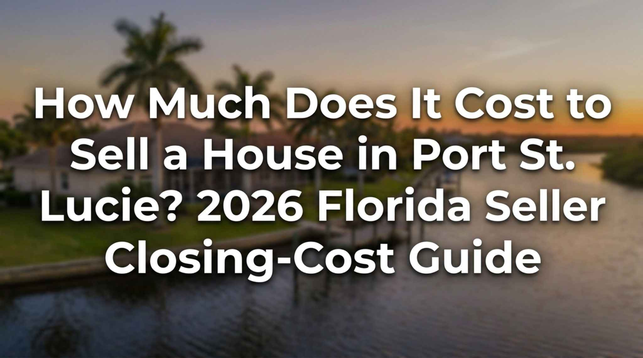 Port St. Lucie Seller Closing Costs: The 2026 Florida Guide