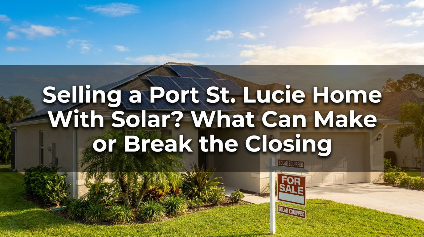Selling a Port St. Lucie Home With Solar? What Can Make or Break the Closing