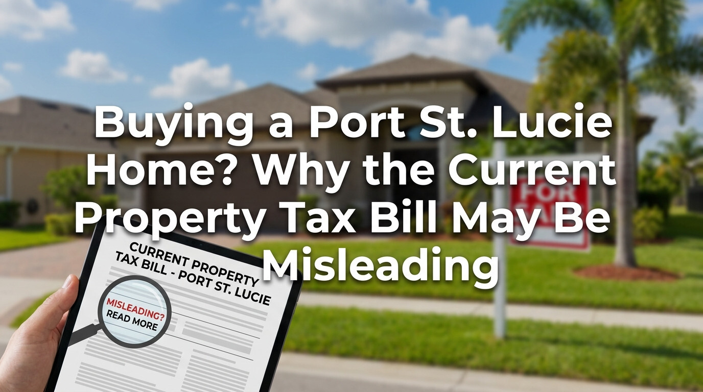 Buying a Port St. Lucie Home? Why the Current Property Tax Bill May Be Misleading