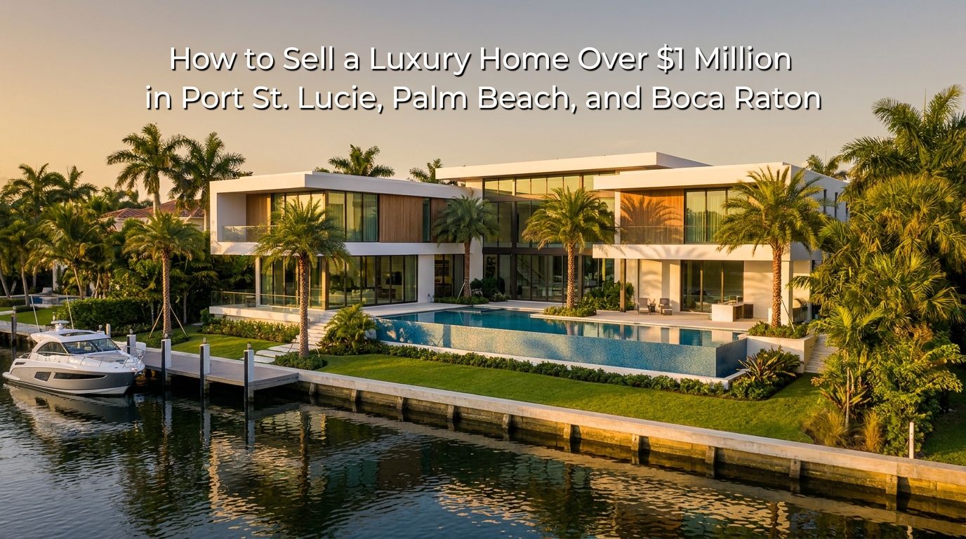 How to Sell a Luxury Home Over $1 Million in Port St. Lucie, Palm Beach, and Boca Raton