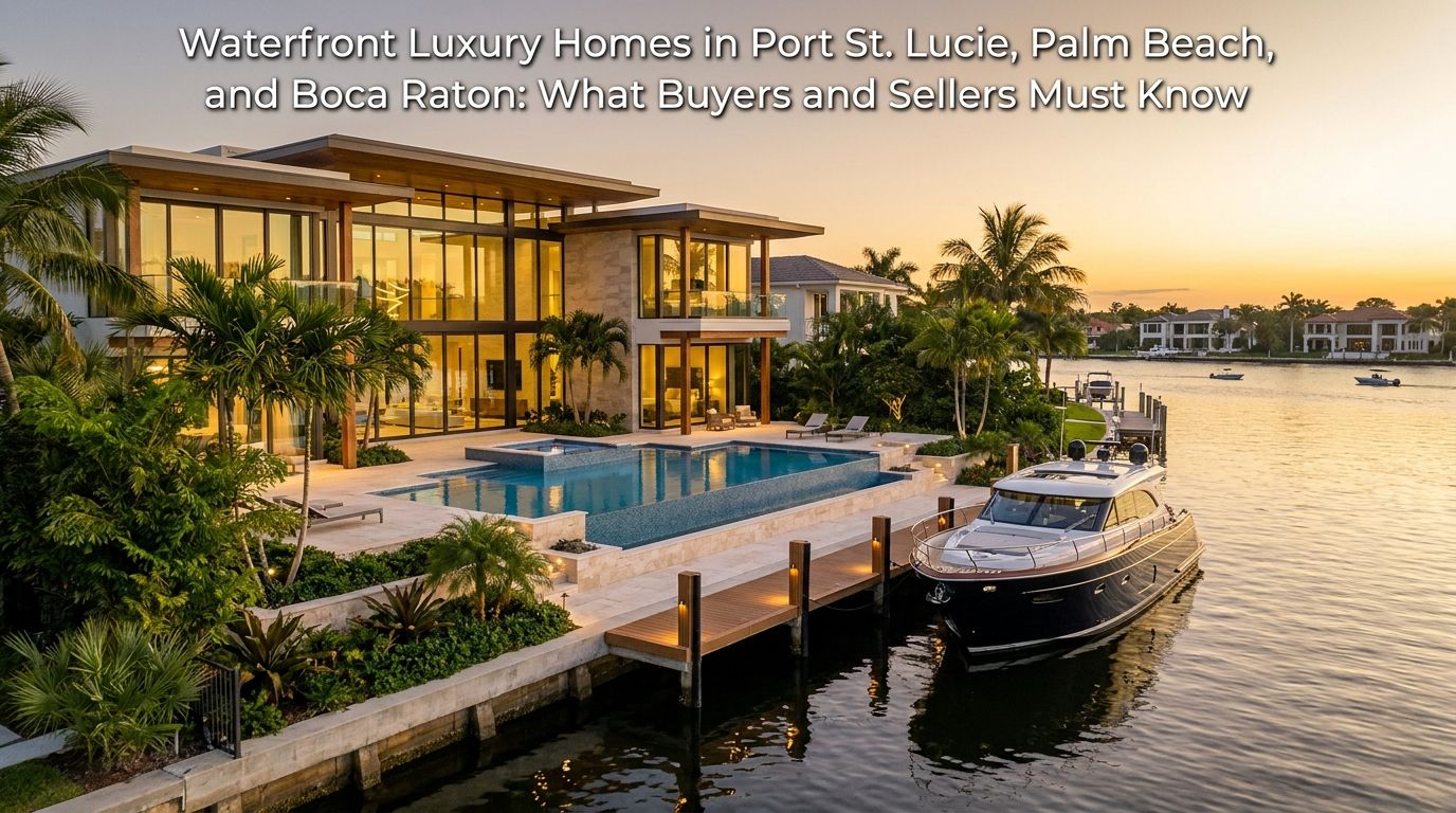 Waterfront Luxury Homes Over $1 Million in Port St. Lucie, Palm Beach & Boca Raton
