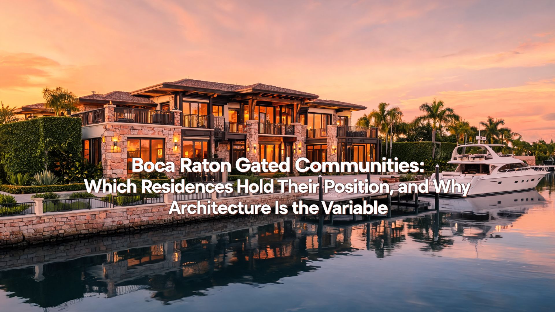 Boca Raton Gated Communities: Which Residences Hold Their Position, and Why Architecture Is the Variable