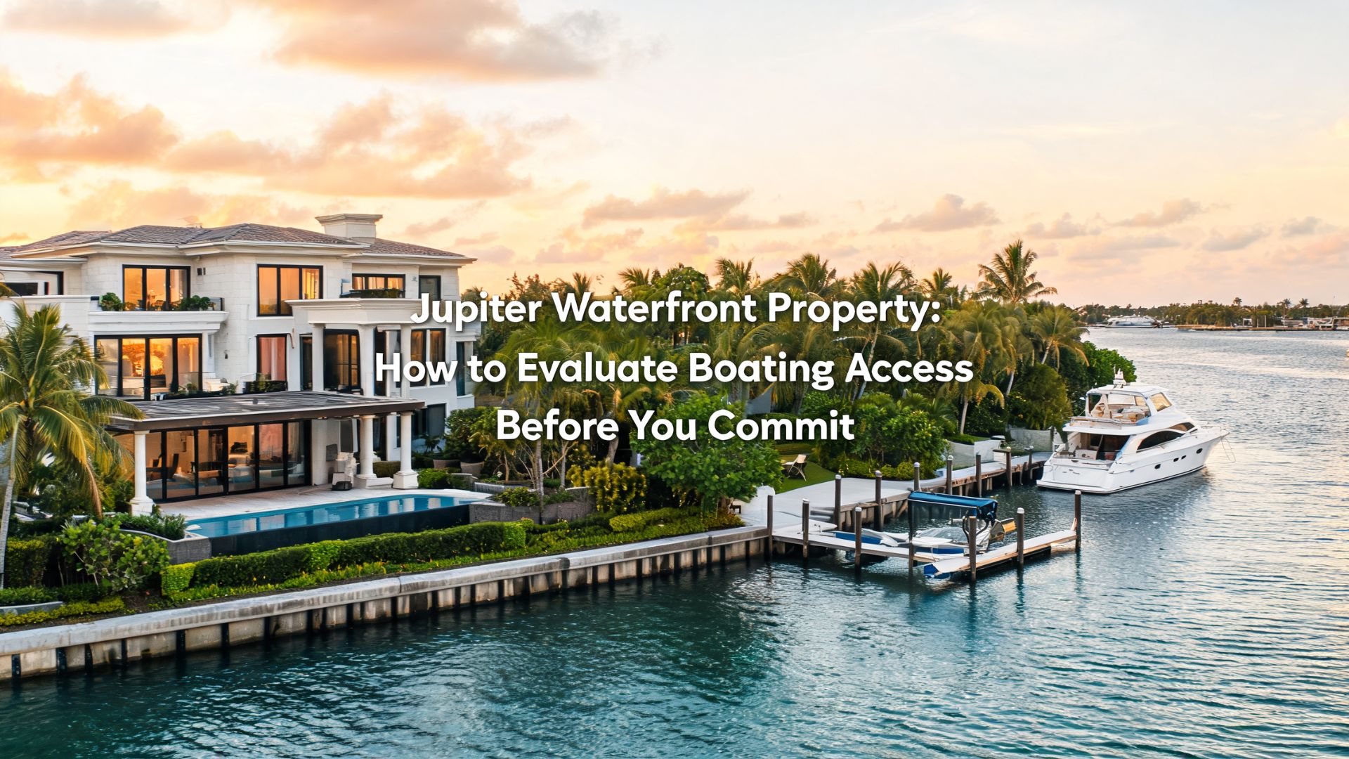 Jupiter Waterfront Property: How to Evaluate Boating Access Before You Commit