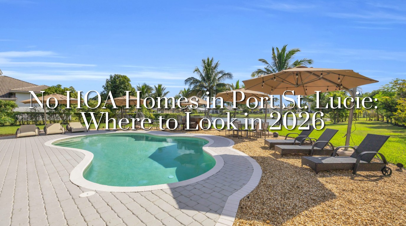 No HOA homes in Port St. Lucie FL - neighborhoods without a homeowners association, Sandpiper Bay, Torino and Southbend buyer guide