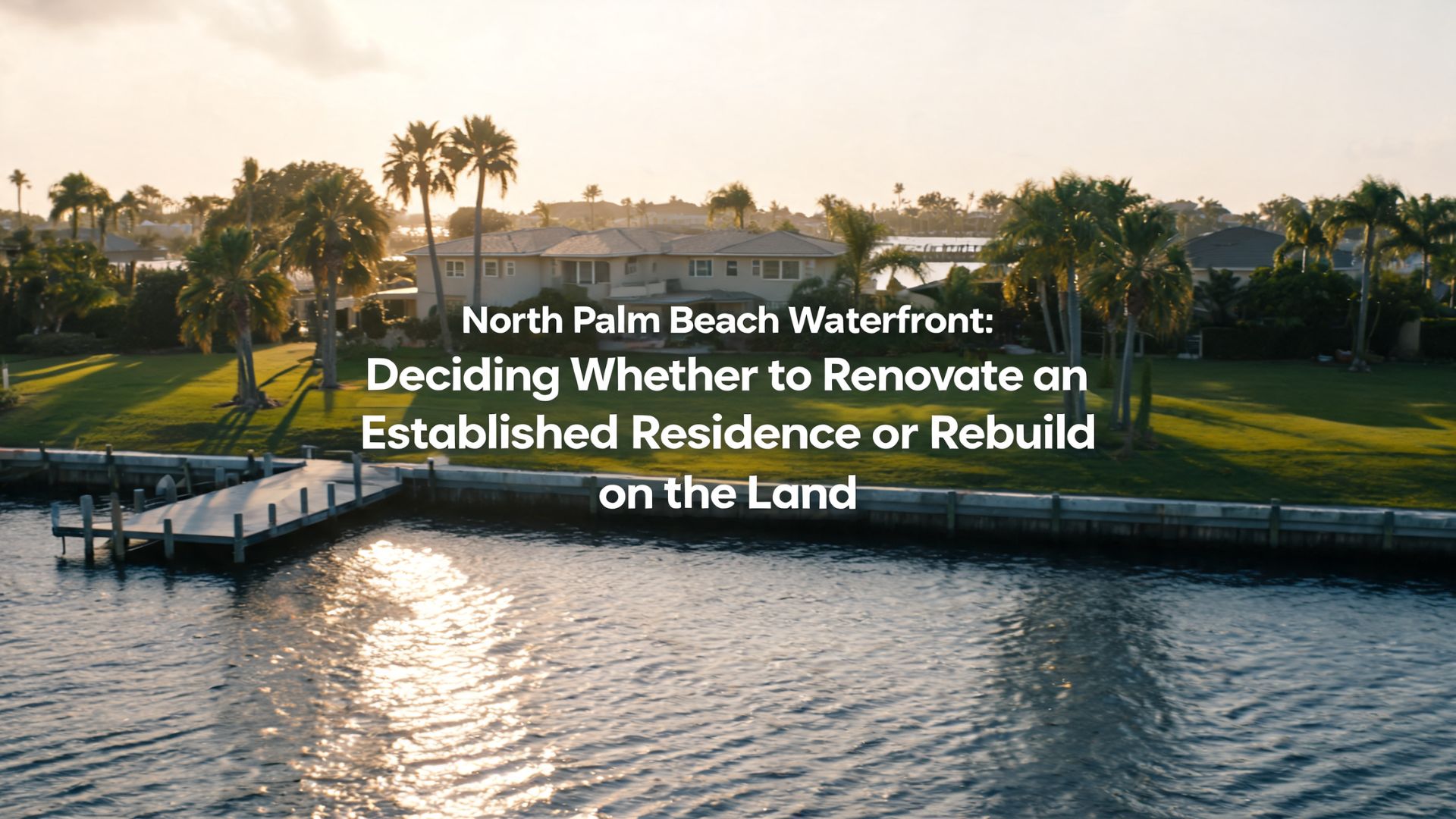 North Palm Beach Waterfront: Deciding Whether to Renovate an Established Residence or Rebuild on the Land