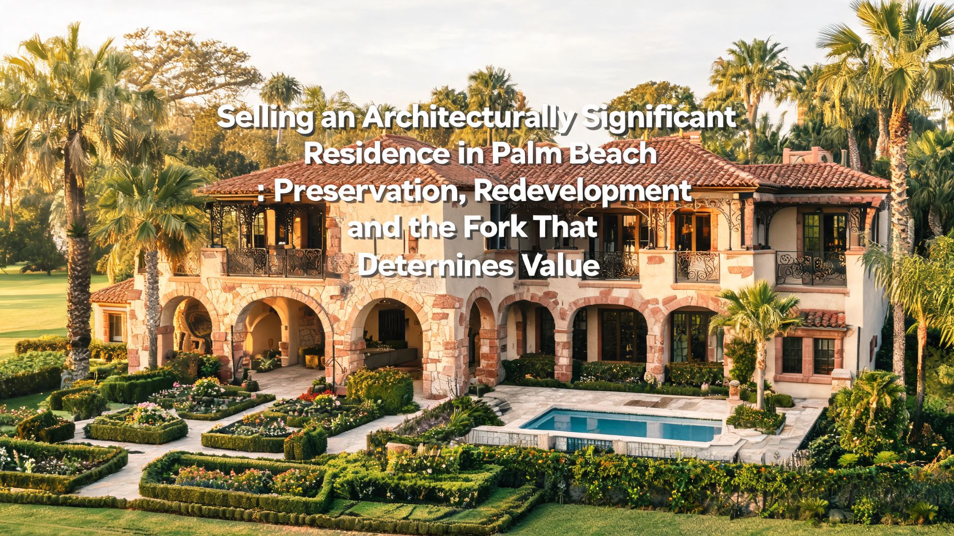 Selling an Architecturally Significant Residence in Palm Beach: Preservation, Redevelopment, and the Fork That Determines Value