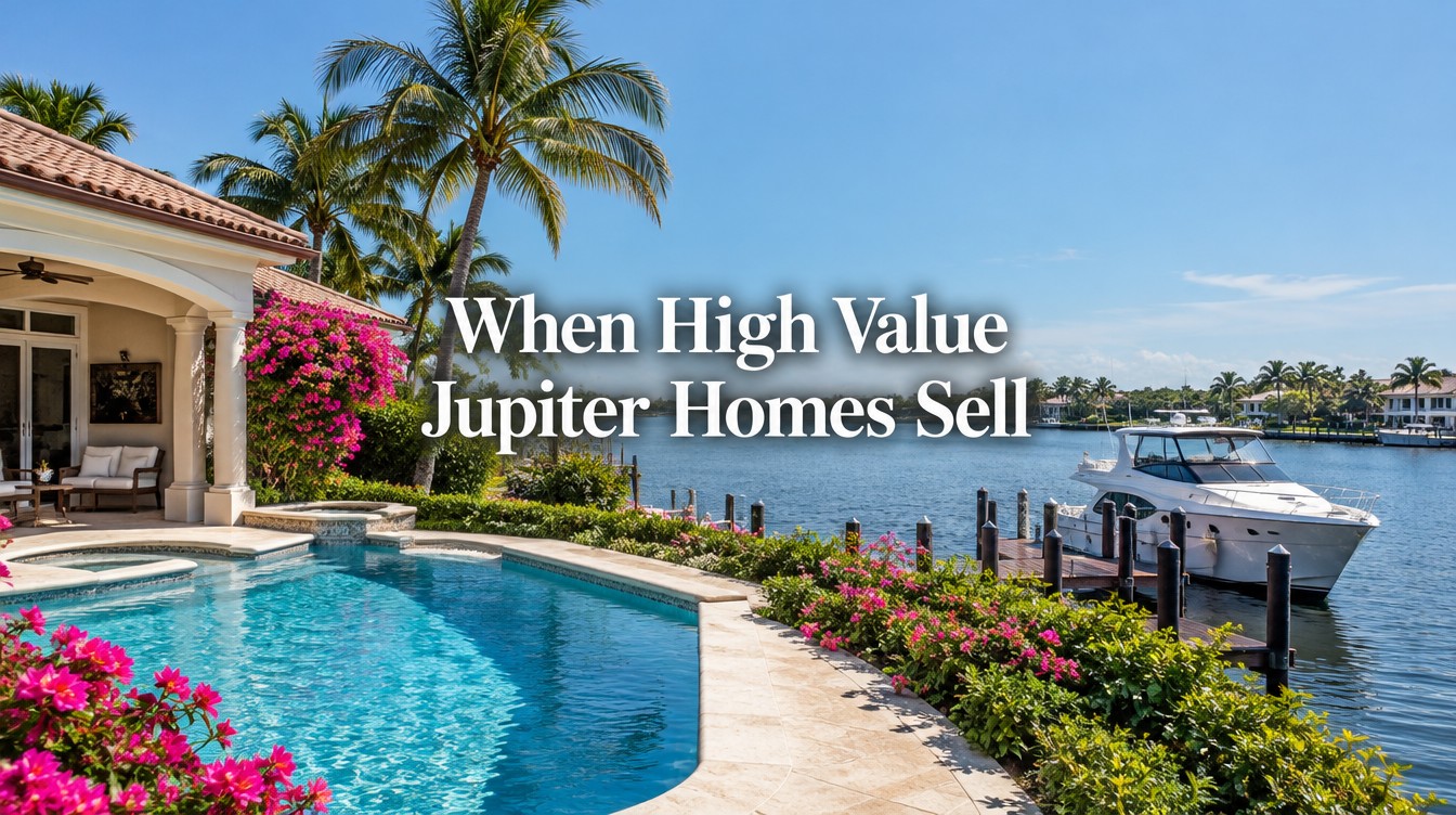 Jupiter luxury homes and FL real estate market: recorded sales by month for sellers