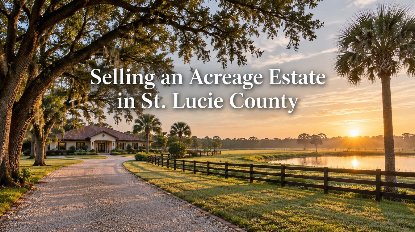 St. Lucie County acreage estate and land for sale: land use, agricultural classification and wells for sellers
