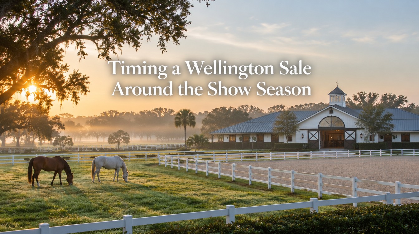 Wellington equestrian season and horse farms for sale: listing timing for sellers